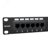 Патч-панель 19 1U 24 порта RJ-45 категория 5e UTP черная