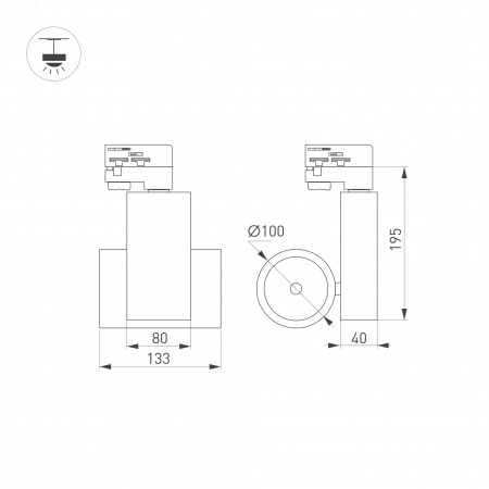Роторная панель DALI-233-1G-MIX-IN BUS, DT8, Backlight ARL