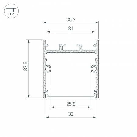 Роторная панель DALI-233-1G-MIX-IN BUS, DT8, Backlight ARL