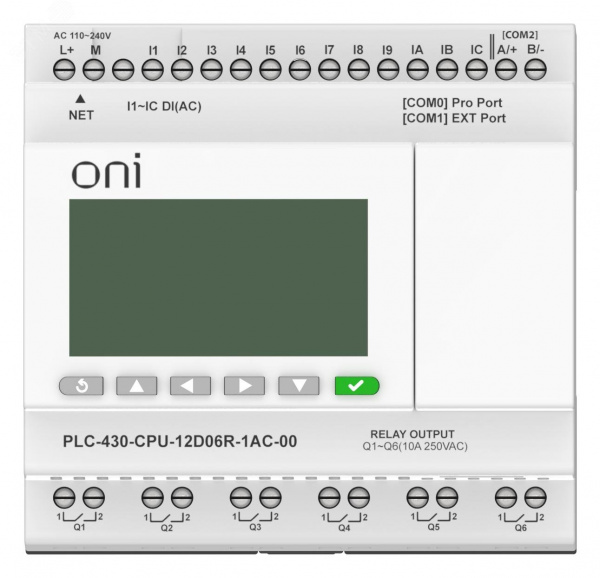 Модуль ЦПУ 12 DI 6 RO 220В AC с Ethernet портом с экраном