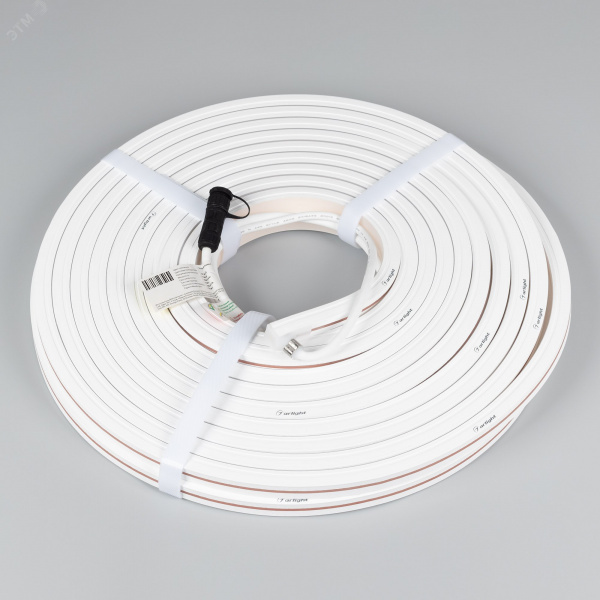 Лента светодиодная герметичная MOONLIGHT-TOP-X320-13x12mm 24V White6000 (5 W/m, IP67, sauna, 15m, wire x2) (ARL, Вывод вниз, 3 года)