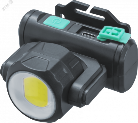 Фонарь светодиодный NPT-H38-ACCU 1COB, 3.2Вт + 1 LED, 3Вт налобный аккумуляторный