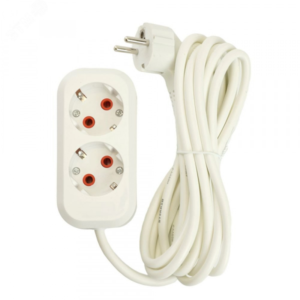 Удлинитель 2-местный с/з 3x1мм2 3м 250В 16А Home HM06-21-03 белый