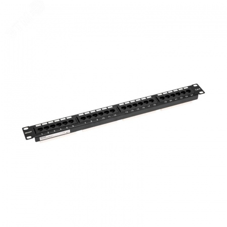 Патч-панель 19дюймов PRO 1U 24 порта UTP RJ-45 CAT 6