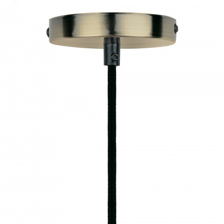 Патрон декоративный ''Vintage'' с проводом (1 м) и креплением, выключатель поворотный, алюминий, бронза