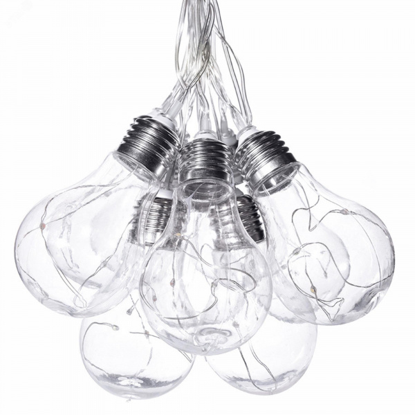 Светильник светодиодный садовый USL-S-126/PT4000 BULBS Садовая гирлянда на солнечной батарее Лампочки,10 светодиодов. Разноцветный свет. 1хАA Ni-Mh аккумулятор в/к. IP44