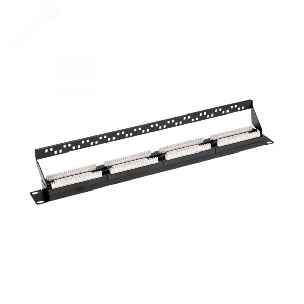 Патч-панель с кабельным органайзером 19дюймов 1U 24 порта UTP RJ-45 CAT 5e