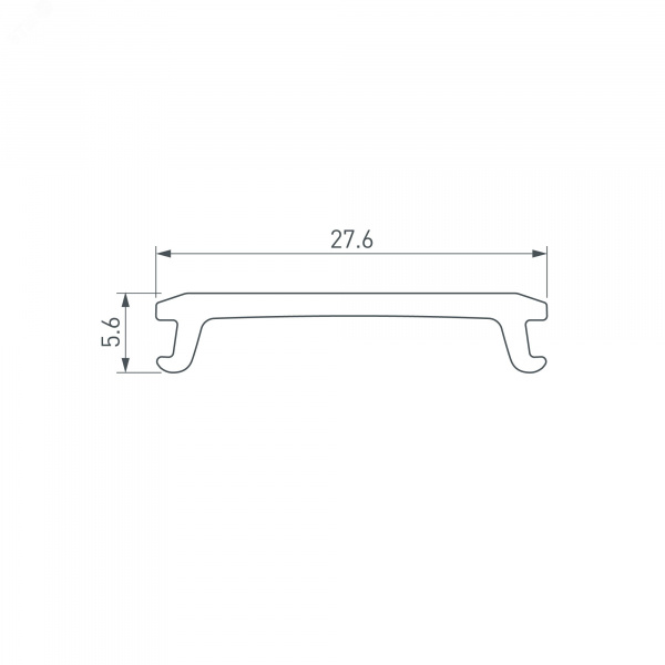Держатель ARL-MOONLIGHT-10x5mm-CLIP-P CLEAR, пластик