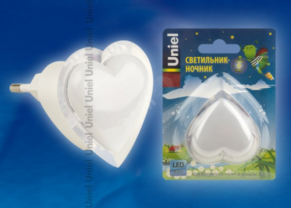 Ночник светодиодный DTL308 0,5W 3LED триколор (красный, синий, зеленый) Сердечко