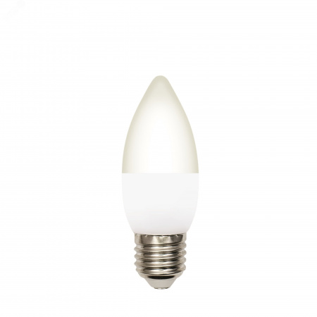 Лампа светодиодная LED-C37-5W/4000K/E27/FR/SLS Форма свеча матовая Белый свет (4000K) ТМ Volpe