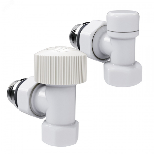 "Набор термостатический угловой Royal Thermo Design 1/2""М30х1,5 (Белый)"