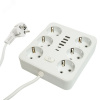 Удлинитель 6-местный c/з 3x1 мм2 3м 250В 10А 4USB+2Type-C 2.4А Home белый
