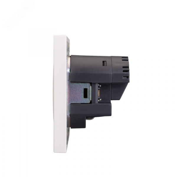 Розетка STRONG одинарная с/з скрытой установки з/ш 16А с USB A+C быстрой зарядки 5В/3А механизм жемчуг