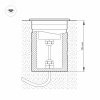 Светильник KT-AQUA-R85-7W Warm3000 (SL, 25 deg, 12V) (ARL, IP68 Металл, 3 года)