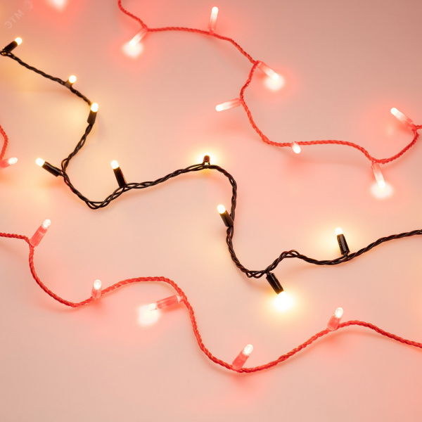 Гирлянда светодиодная декоративная ARD-STRING-CLASSIC-10000-BLACK-100LED-MILK-STD Warm 230V, 7W ARDCL, IP65