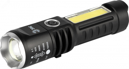 Фонарь светодиодный UA-403 универсальный аккумуляторный 5 Вт LED + 3 Вт COB оптический Zoom 4 режима USB type C