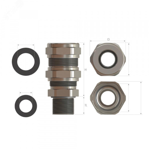 Ввод кабельный под бронированный кабель M25x1.5 Ex-db/eb/tb ORION UNIVERSAL G KBAU2MBNS-LE
