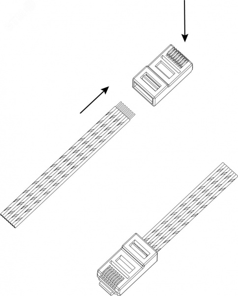 Джек RJ-1 RJ-45 8P8C CAT 5e