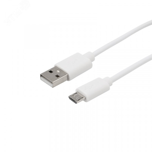 Кабель USB-micro USB, PVC, white, 1mе, 18-4269,