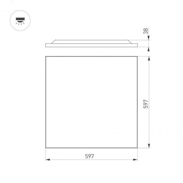 Светильник DL-TITAN-FRAMELESS-S600x600-40W Day4000 WH 120 deg CRI90 230V IP40 металл 5 лет
