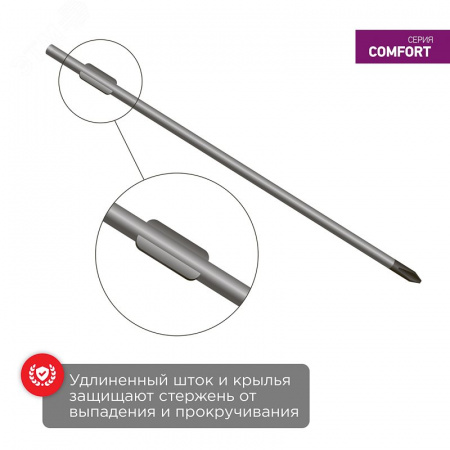 Отвертка крестовая PZ2х100 мм, двухкомпонентная рукоятка