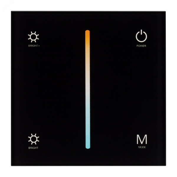 Панель SMART-P21-MIX-G-IN Black 12-24V, 4x3A, Sens, 2.4G IP20 пластик, 5 лет