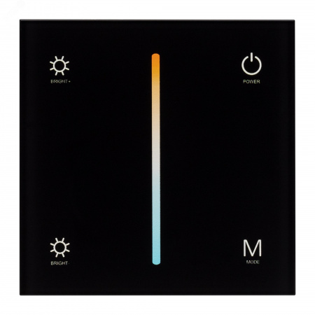 Панель SMART-P21-MIX-G-IN Black 12-24V, 4x3A, Sens, 2.4G IP20 пластик, 5 лет
