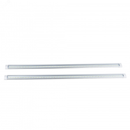 Светильники светодиодные для мебели UЛм-F45-2x6W/4500K IP20 SILVER набор из 2-х шт Механический выключатель 600х25х8мм 2х500Лм