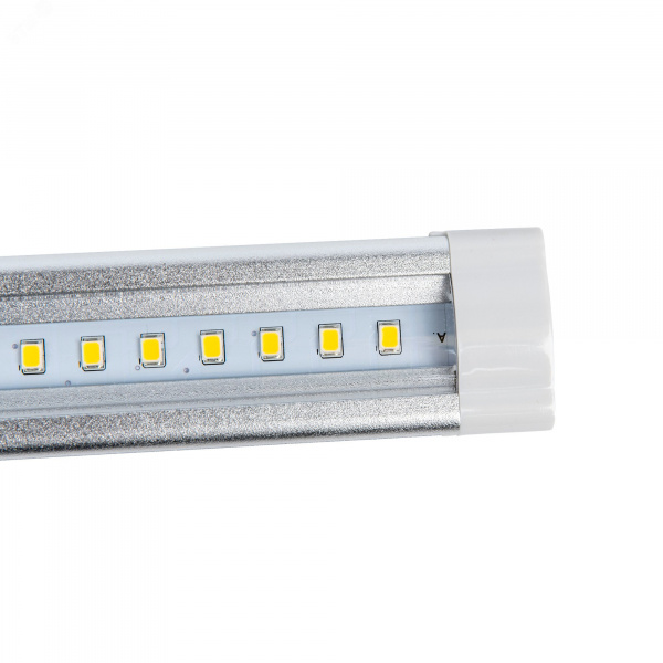 Светильники светодиодные для мебели UЛм-F45-2x6W/4500K IP20 SILVER набор из 2-х шт Механический выключатель 600х25х8мм 2х500Лм