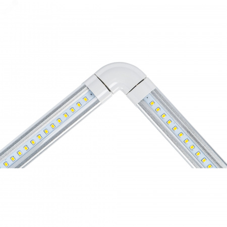 Светильники светодиодные для мебели UЛм-F45-2x6W/4500K IP20 SILVER набор из 2-х шт Механический выключатель 600х25х8мм 2х500Лм