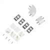 Светильники светодиодные для мебели UЛм-F45-2x6W/4500K IP20 SILVER набор из 2-х шт Механический выключатель 600х25х8мм 2х500Лм