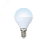 Лампа светодиодная LED-G45-7W/NW/E14/FR/NR . Форма шар, матовая, Norma, белый свет (4000K), картон, ТМ Volpe