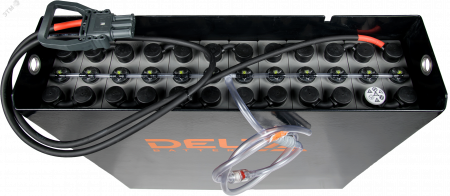 Тяговая свинцово-кислотная аккумуляторная батарея DELTA TLAB 24V250Ah, 621x209x625, Rema 80