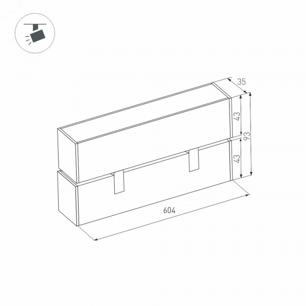 Светильник MAG-VIBE-FLAT-TURN-L305-12W Day4000 (BK, 110 deg, 48V, TUYA Zigbee) (IP20 Металл, 5 лет)
