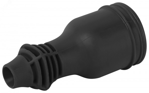 Розетка каучуковая прямая c заземлением 16А IP44 черная RX11-B-IP44
