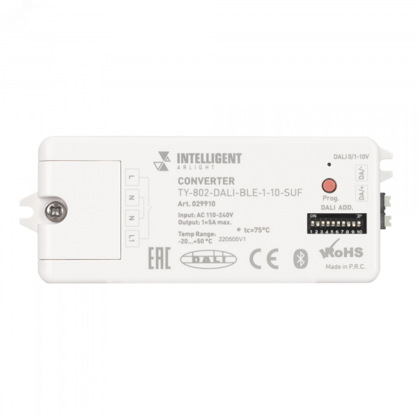 Конвертер TY-802-DALI-BLE-1-10-SUF 230V, 10A, DALI, 0-10V IARL
