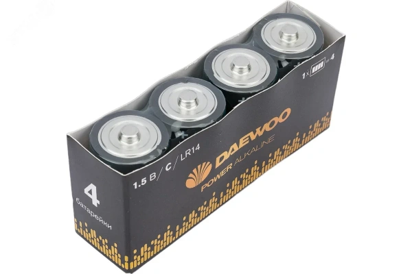 Элемент питания LR14 DAEWOO Power Alkaline,  упаковка 4 шт.