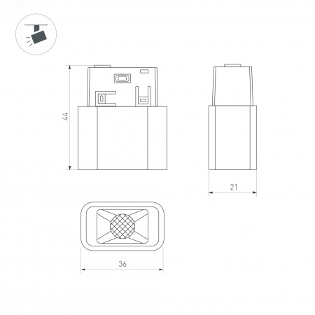 Роторная панель DALI-233-1G-RGB-IN BUS, DT8, Backlight ARL