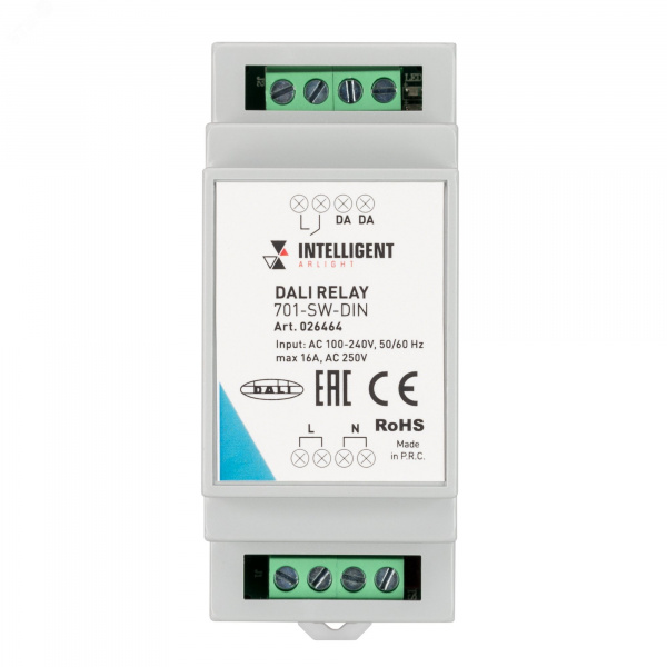 Релейный модуль DALI-701-SW-DIN (BUS, 16A) (IARL, DIN)