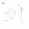 Светильник LGD-LANDMARK-BOLL-H1200-20W Warm3500-MIX (GR, 300 deg, 230 В) (IP65 Металл, 5 лет)