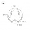 Светильник LGD-LANDMARK-BOLL-H1200-20W Warm3500-MIX (GR, 300 deg, 230 В) (IP65 Металл, 5 лет)
