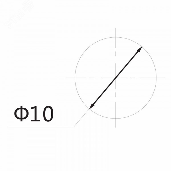 Индикатор граненый 10.2 220V красный