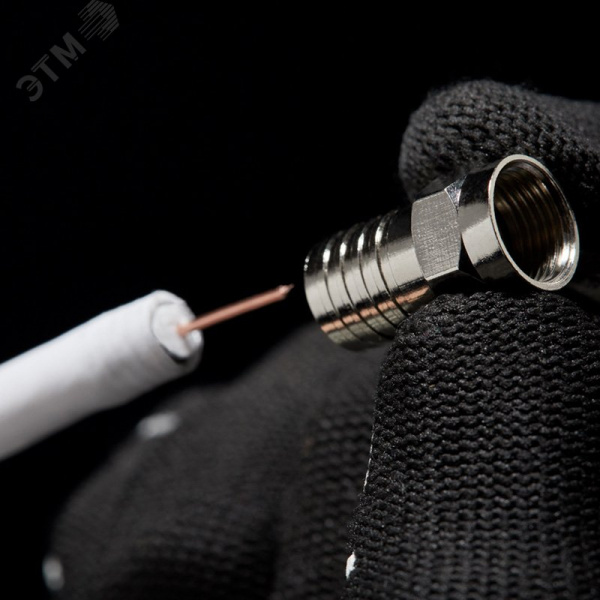 F-разъем RG-6, обжим,