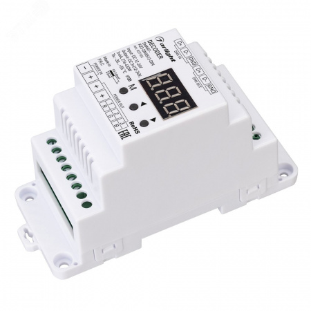Декодер ARL-7022-DMX 12-24V, 1x25 A, DMX512 ARL, IP20, металл, 2 года