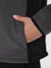 Куртка демисезонная LULEA2 из материала Softshell, серо-чёрная, размер XL