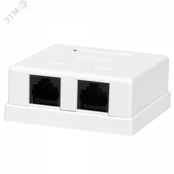 Розетка компьютерная 8P8C (RJ-45) UTP Cat6 2 порта (DIY упак.)