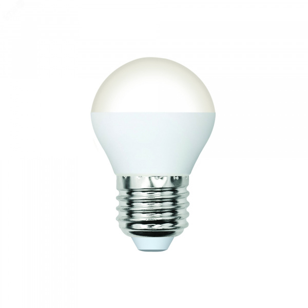 Лампа светодиодная LED-G45-5W/4000K/E27/FR/SLS Форма шар матовая Белый свет (4000K) ТМ Volpe