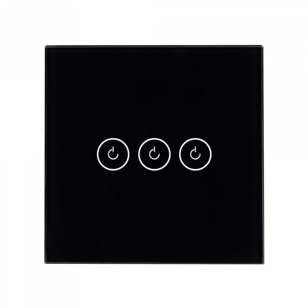 Выключатель сенсорный SWT-OMALI-S03-ZB-BK 250V, 10A, Zigbee Стекло