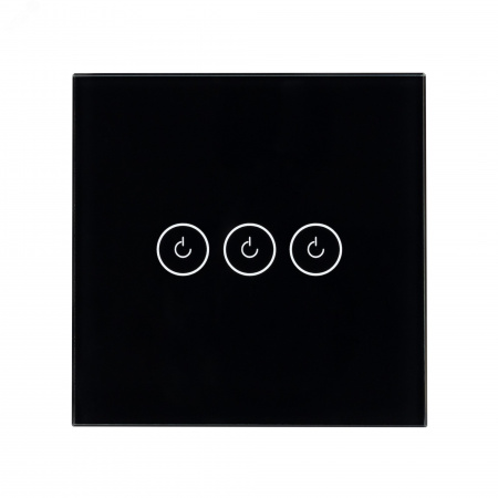 Выключатель сенсорный SWT-OMALI-S03-ZB-BK 250V, 10A, Zigbee Стекло