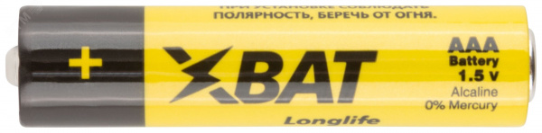 Элемент питания щелочной, 1.5 V, тип АAА, 4 шт